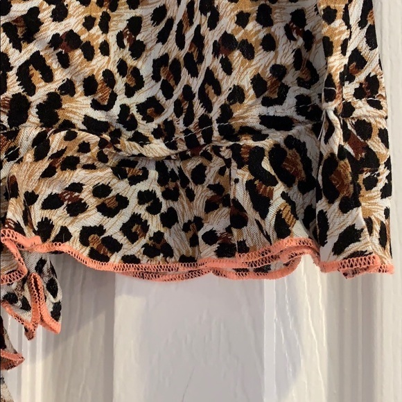 Animal Print Smocked Cover-Up Shorts - Picture 8 of 8